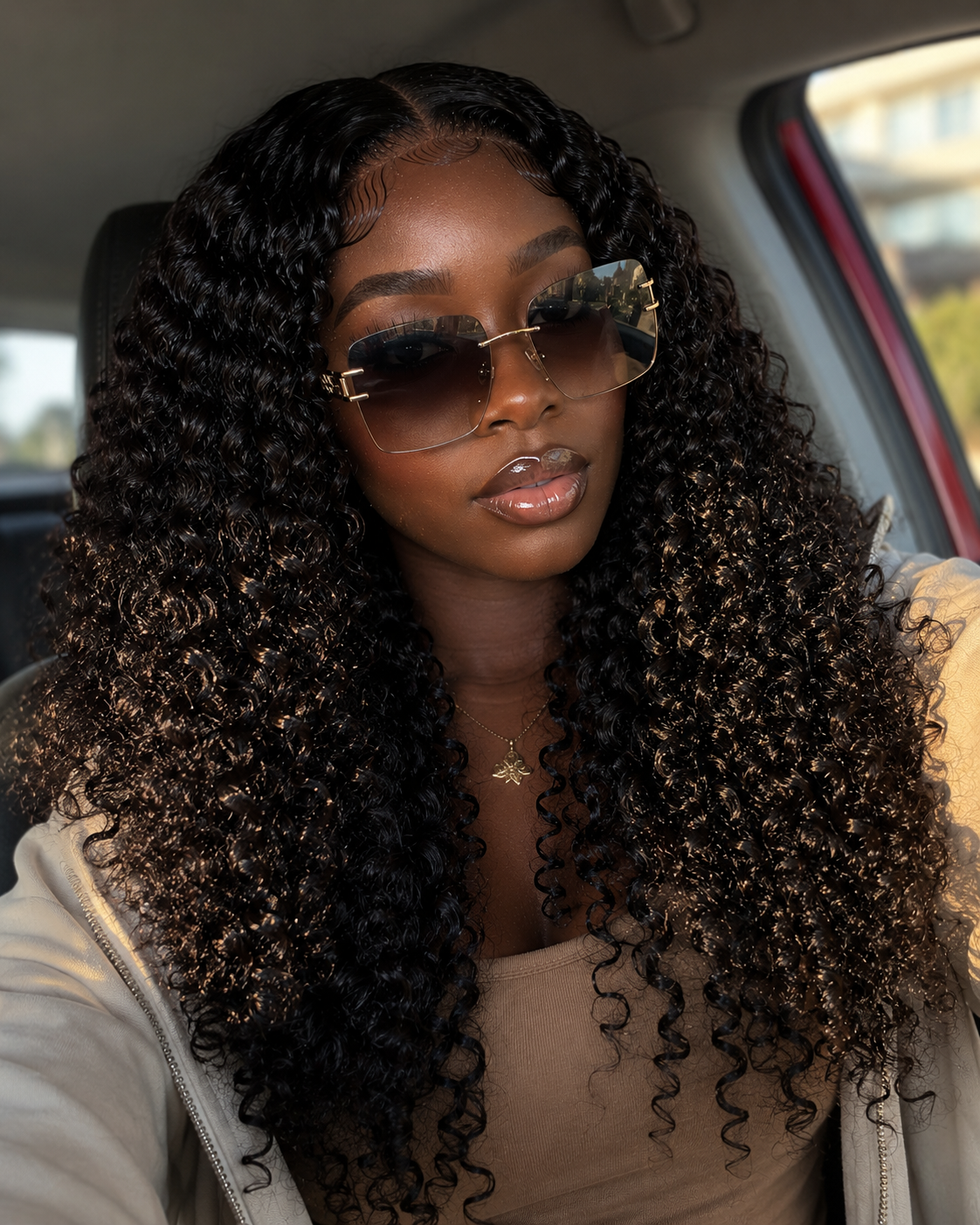 "Amara" Burmese Curly HD Closure Wig